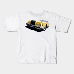 1970s Lincoln Continental in gold Kids T-Shirt